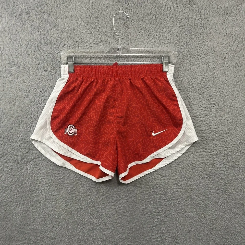 Ohio‎ State Buckeyes Shorts Womens Small Red NCAA Football Nike Dri Fit Running
